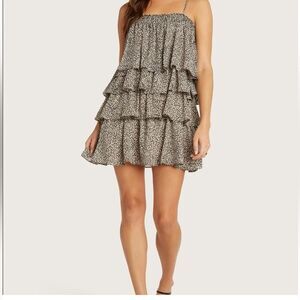 Willow MARBELLA tiered ruffle mini dress M